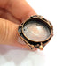 Copper Ring Settings inlay Ring Blank Mosaic Ring Bezel Base Cabochon Mountings ( 25 mm blank) Antique Copper Plated Brass G13324