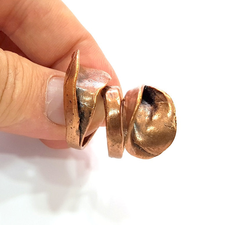 Copper Ring Settings inlay Ring Blank Mosaic Ring Bezel Base Cabochon Mountings ( 6 mm blank) Antique Copper Plated Brass G13326