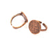Copper Ring Settings inlay Ring Blank Mosaic Ring Bezel Base Cabochon Mountings ( 15 mm blank) Antique Copper Plated Brass G13331