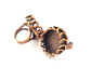 Copper Ring Settings inlay Ring Blank Mosaic Ring Bezel Base Cabochon Mountings ( 20 mm blank) Antique Copper Plated Brass G13341