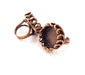 Copper Ring Settings inlay Ring Blank Mosaic Ring Bezel Base Cabochon Mountings ( 20 mm blank) Antique Copper Plated Brass G13341