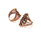 Copper Ring Settings inlay Ring Blank Mosaic Ring Bezel Base Cabochon Mountings ( 2 mm blank) Antique Copper Plated Brass G13342