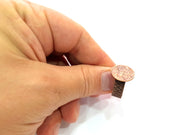 Copper Ring Settings inlay Ring Blank Mosaic Ring Bezel Base Cabochon Mountings ( 15 mm blank) Antique Copper Plated Brass G13345