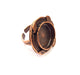 Copper Ring Settings inlay Ring Blank Mosaic Ring Bezel Base Cabochon Mountings ( 19 mm blank) Antique Copper Plated Brass G13346