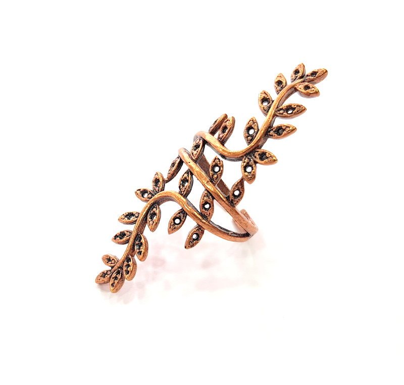 Copper Ring Settings inlay Ring Blank Mosaic Ring Bezel Base Cabochon Mountings ( 2 mm blank) Antique Copper Plated Brass G13350
