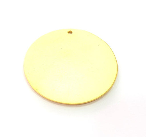 Gold Round Pendant Gold Pendant Gold Plated Metal (40mm)  G13370