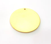 Gold Round Pendant Gold Pendant Gold Plated Metal (40mm)  G13370
