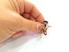 Copper Ring Settings inlay Ring Blank Mosaic Ring Bezel Base Cabochon Mountings ( 10 mm blank) Antique Copper Plated Brass G16856
