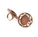 Copper Ring Settings inlay Ring Blank Mosaic Ring Bezel Base Cabochon Mountings ( 25x18 mm blank) Antique Copper Plated Brass G13389