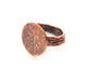 Copper Ring Settings inlay Ring Blank Mosaic Ring Bezel Base Cabochon Mountings ( 15 mm blank) Antique Copper Plated Brass G13398