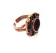 Copper Ring Settings inlay Ring Blank Mosaic Ring Bezel Base Cabochon Mountings ( 10 mm blank) Antique Copper Plated Brass G13402