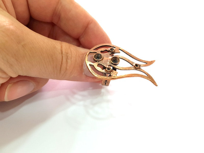 Copper Ring Blank Settings Ring Bezel Base Cabochon Mountings ( 5mm,3 mm blank) Antique Copper Plated Brass G13404