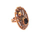 Copper Ring Settings inlay Ring Blank Mosaic Ring Bezel Base Cabochon Mountings ( 9 mm blank) Antique Copper Plated Brass G13412