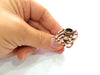 Copper Ring Settings inlay Ring Blank Mosaic Ring Bezel Base Cabochon Mountings ( 9 mm blank) Antique Copper Plated Brass G13412