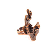 Copper Ring Settings inlay Ring Blank Mosaic Ring Bezel Base Cabochon Mountings ( 10 mm blank) Antique Copper Plated Brass G13434