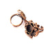 Copper Ring Settings inlay Ring Blank Mosaic Ring Bezel Base Cabochon Mountings ( 10 mm blank) Antique Copper Plated Brass G13447