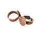 Copper Ring Blank Settings Ring Bezel Base Cabochon Mountings ( 15 mm blank) Antique Copper Plated Brass G13455