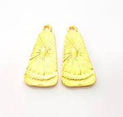 2 Gold Charms Gold Plated Metal (28x12mm)  G12168