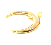 Crescent Charm Moon Charm Gold Plated Charm Gold Plated Metal (42x38mm)  G12169