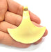 Large Axe Pendant Tribal Pendant Matte Gold Pendant (68x62mm)  G12172