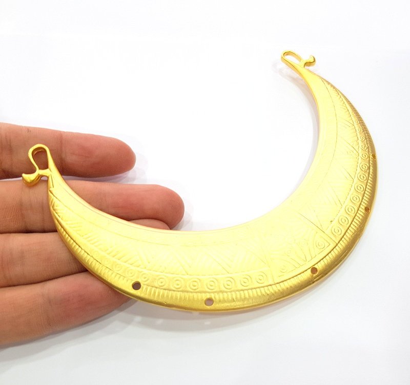 Large Collar Pendant Gold Pendant Gold Plated Metal (133x32mm)  G12173