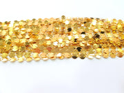1mt Shiny Gold Flake Chain Gold Plated Brass Chain 1 Meter - 3.3 Feet   (6 mm) G12175