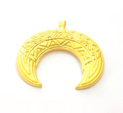 Moon Pendant Gold Pendant Gold Plated Metal (50mm)  G12176