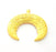 Moon Pendant Gold Pendant Gold Plated Metal (50mm)  G12176