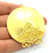 Medallion Pendant Gold Pendant Gold Plated Metal (58mm)  G12177