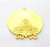 Medallion Pendant Gold Pendant Gold Plated Metal (58mm)  G12177