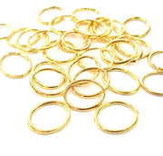 10 Oval Connector Charm Gold Plated Charm Gold Plated Metal (17x14mm)  G12179