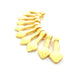 8 Gold Charm Gold Spike Charm Gold Plated Metal (22x8mm)  G12181