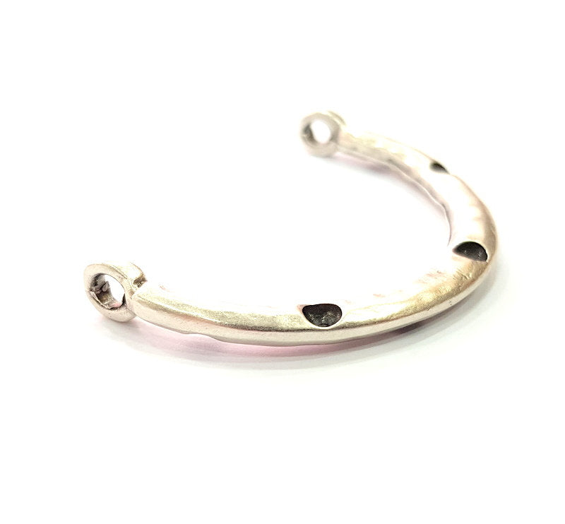 Silver Bangle Blank Component Bracelet Components Pendant Antique Silver Plated Brass ( 4 mm blank )  G12186