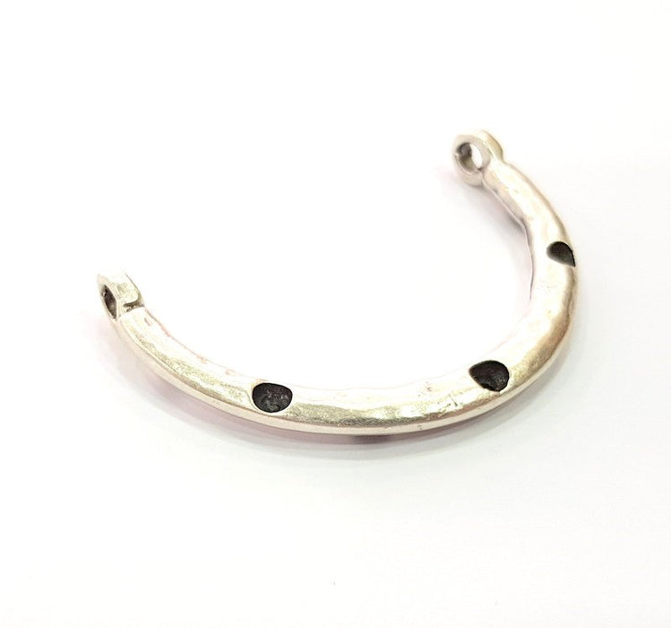 Silver Bangle Blank Component Bracelet Components Pendant Antique Silver Plated Brass ( 4 mm blank )  G12186