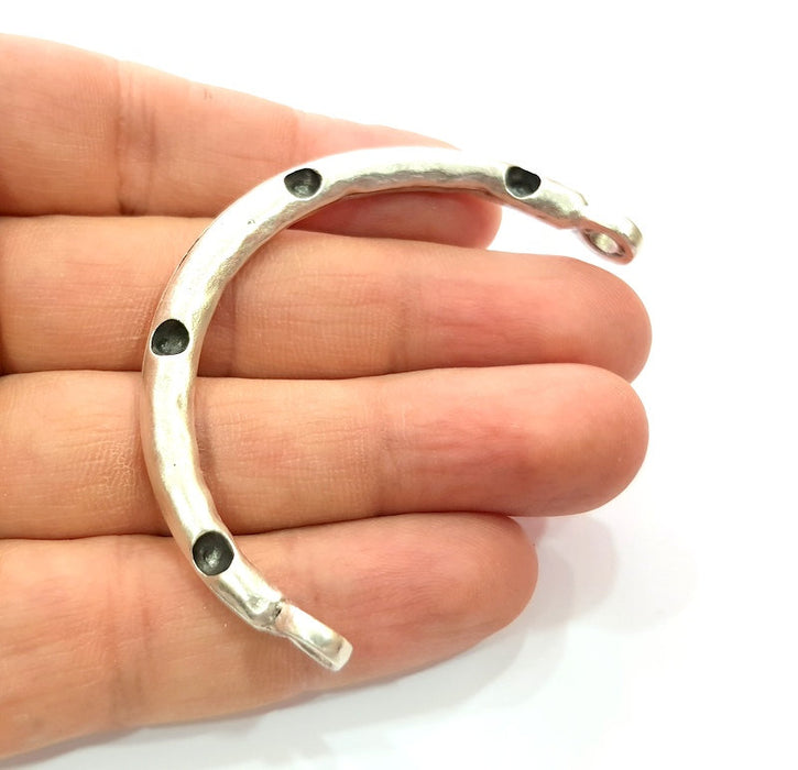 Silver Bangle Blank Component Bracelet Components Pendant Antique Silver Plated Brass ( 4 mm blank )  G12186