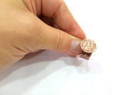 Copper Ring Blank Settings Ring Bezel Base Cabochon Mountings ( 15 mm blank) Antique Copper Plated Brass G13458
