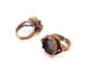 Copper Ring Settings inlay Ring Blank Mosaic Ring Bezel Base Cabochon Mountings ( 14 mm blank) Antique Copper Plated Brass G13461