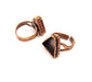 Copper Ring Settings inlay Ring Blank Mosaic Ring Bezel Base Cabochon Mountings ( 13x13 mm blank) Antique Copper Plated Brass G13462