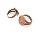 Copper Ring Blank Settings Ring Bezel Base Cabochon Mountings ( 15 mm blank) Antique Copper Plated Brass G13463