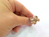 Copper Ring Settings inlay Ring Blank Mosaic Ring Bezel Base Cabochon Mountings ( 3 mm blank) Antique Copper Plated Brass G13469