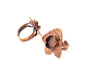 Copper Ring Settings inlay Ring Blank Mosaic Ring Bezel Base Cabochon Mountings ( 12x10 mm blank) Antique Copper Plated Brass G13473