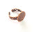 Copper Ring Blank Settings Ring Bezel Base Cabochon Mountings ( 15 mm blank) Antique Copper Plated Brass G13477