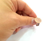 Copper Ring Blank Settings Ring Bezel Base Cabochon Mountings ( 15 mm blank) Antique Copper Plated Brass G13482