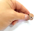 Copper Ring Blank Settings Ring Bezel Base Cabochon Mountings ( 15 mm blank) Antique Copper Plated Brass G13493