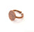 Copper Ring Blank Settings Ring Bezel Base Cabochon Mountings ( 15 mm blank) Antique Copper Plated Brass G13499