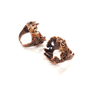 Copper Ring Blank Settings Ring Bezel Base Cabochon Mountings ( 24 mm blank) Antique Copper Plated Brass G13500