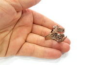 Copper Ring Blank Settings Ring Bezel Base Cabochon Mountings ( 24 mm blank) Antique Copper Plated Brass G13500