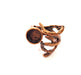 Copper Ring Settings inlay Ring Blank Mosaic Ring Bezel Base Cabochon Mountings ( 10 mm blank) Antique Copper Plated Brass G13505