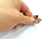 Copper Ring Settings inlay Ring Blank Mosaic Ring Bezel Base Cabochon Mountings ( 3 mm blank) Antique Copper Plated Brass G13506
