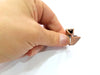 Copper Ring Settings inlay Ring Blank Mosaic Ring Bezel Base Cabochon Mountings ( 3 mm blank) Antique Copper Plated Brass G13506